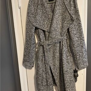 Bebe Textured Black and White Coat